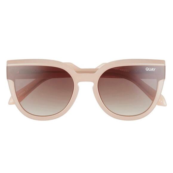 Quay Australia Noosa Bevel Milky Blush/Brown Cat Eye Sunglasses main image 7